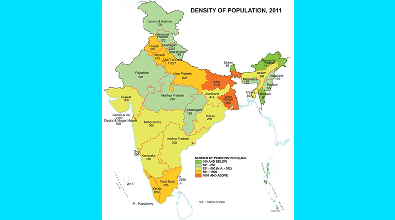 Ranking Of States And Union Territories By Population Density: 2001-2011